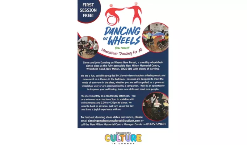 GoodOaks New Forest supports local charity, Dancing on Wheelsimage into text