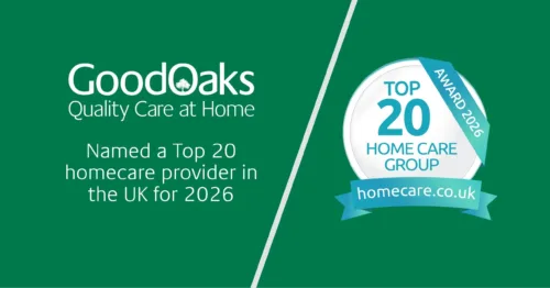 GoodOaks Homecare named in the top 20 homecare providers in the UK for 2026 Image