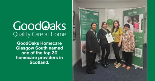 GoodOaks Homecare Glasgow South named one of the top 20 homecare providers in Scotland Image
