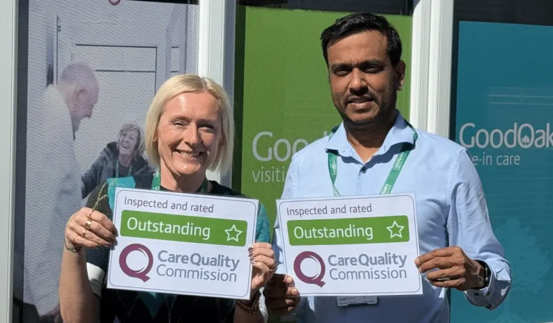 GoodOaks Homecare Franchise CQC Outstanding Rating